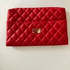St John Red Quilted Clutch